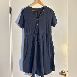 Navy Blue Midi Dress